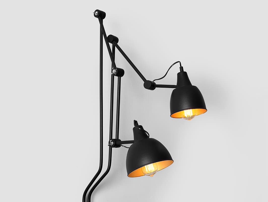 Wandleuchte COBEN WALL aus Metall mit verstellbarem Arm