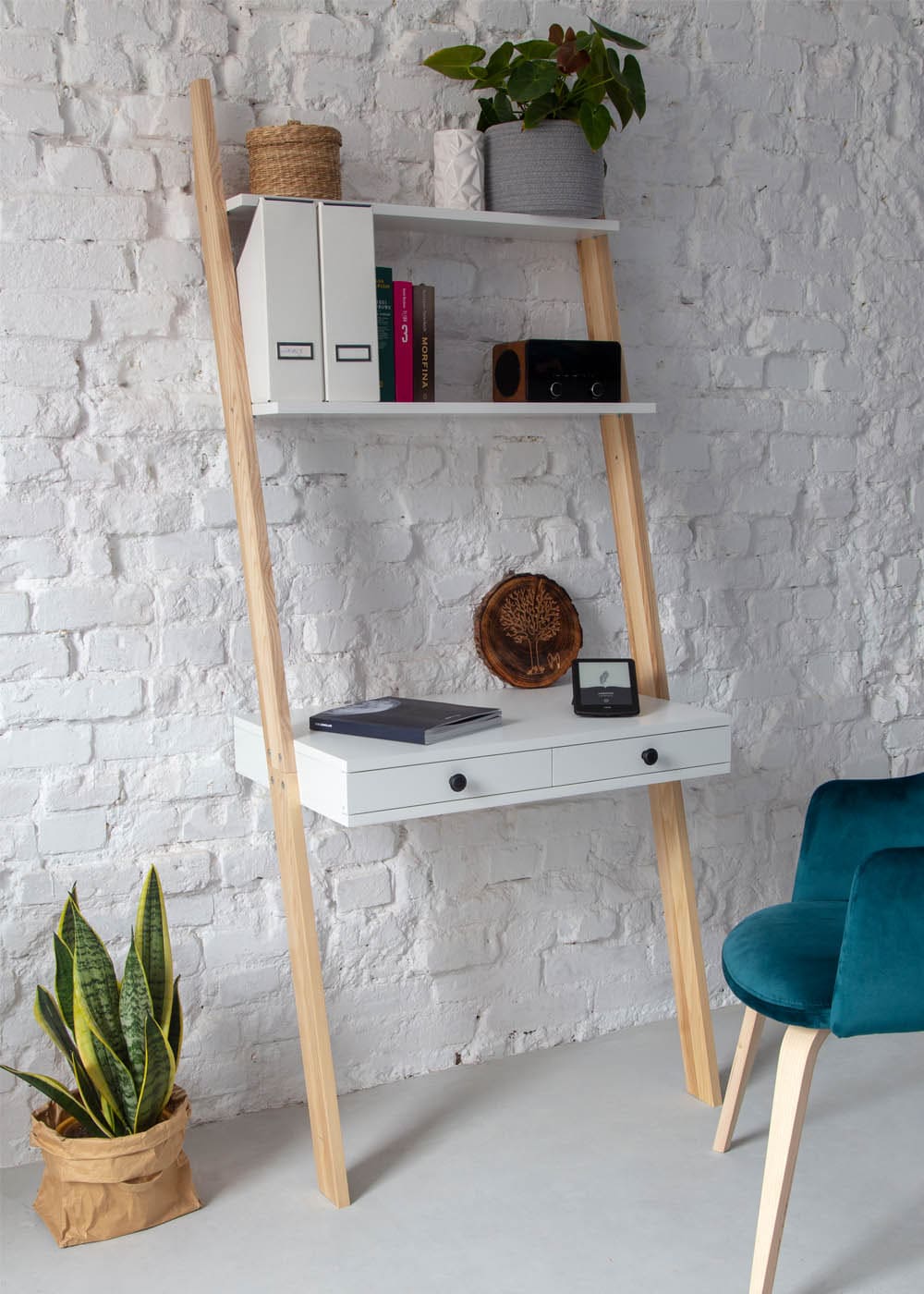 Ragaba-Schreibtisch-Leiterregal-Leno