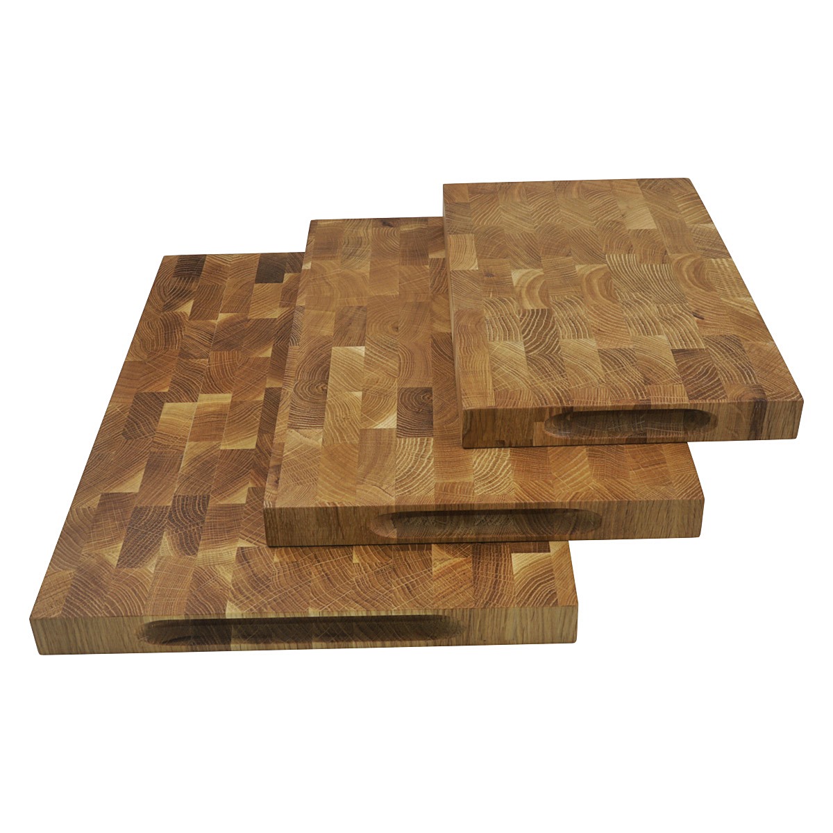 Schneidebrett-Stirnholz-Eiche-Set