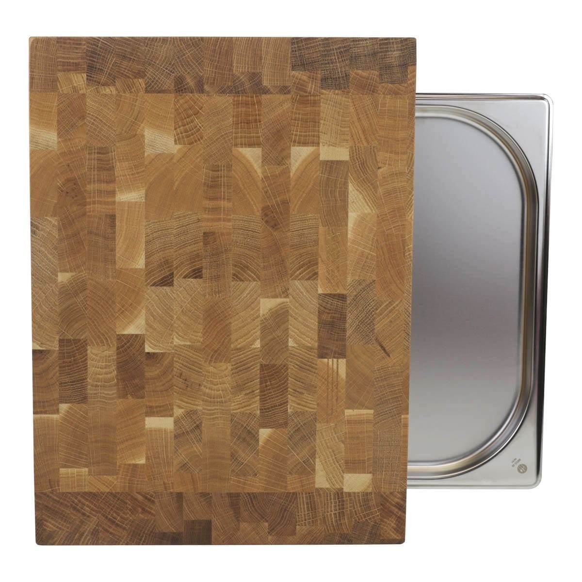 Schneidebrett mit Edelstahlschublade